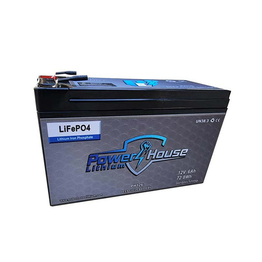 PowerHouse Lithium 12V 6Ah Deep Cycle Battery - Angler's Pro Tackle & Outdoors