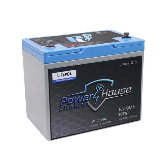 PowerHouse Lithium 16V 60Ah Deep Cycle Battery (3 Devices) - Angler's Pro Tackle & Outdoors