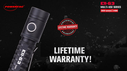 Powertac E11 - Gen3 2020 Lumen Rechargeable EDC Flashlight - New Product - Angler's Pro Tackle & Outdoors