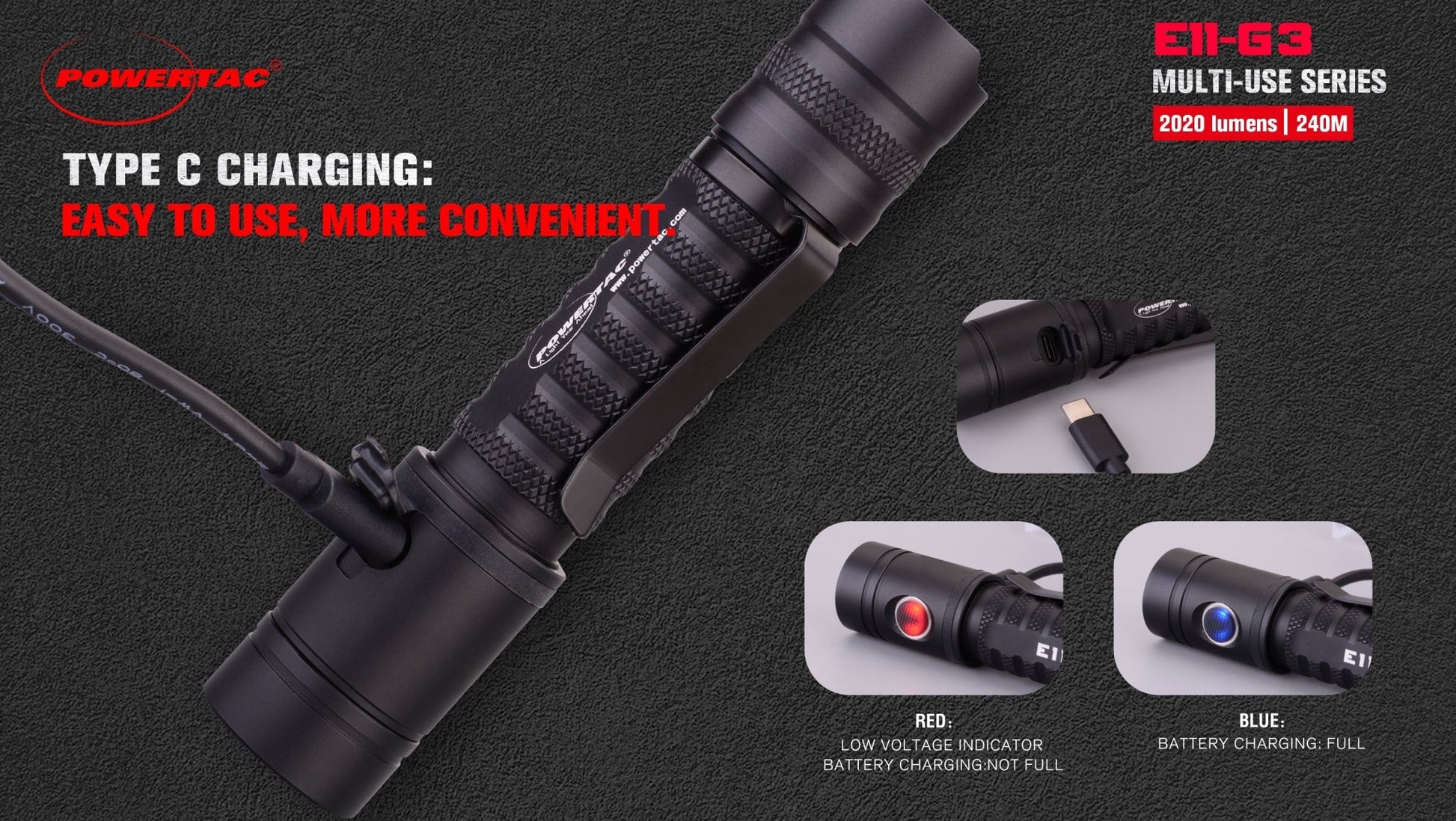 Powertac E11 - Gen3 2020 Lumen Rechargeable EDC Flashlight - New Product - Angler's Pro Tackle & Outdoors