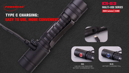 Powertac E11 - Gen3 2020 Lumen Rechargeable EDC Flashlight - New Product - Angler's Pro Tackle & Outdoors