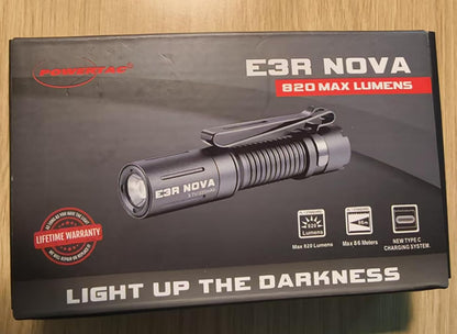 Powertac E3R Nova - 820 Lumen Rechargeable Flashlight - Angler's Pro Tackle & Outdoors