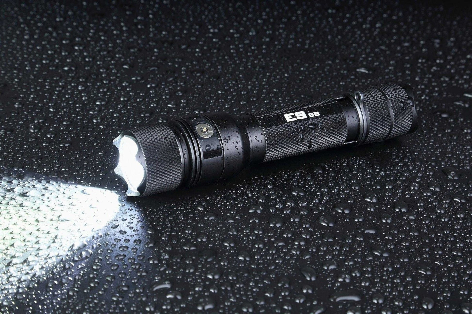 Powertac - E9 GEN5 Long Throw - 3,000 Lumen Tactical EDC Flashlight - Angler's Pro Tackle & Outdoors