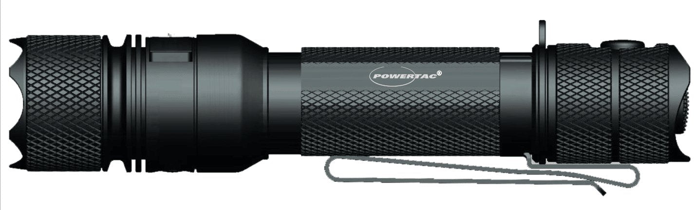 Powertac - E9 GEN5 Long Throw - 3,000 Lumen Tactical EDC Flashlight - Angler's Pro Tackle & Outdoors