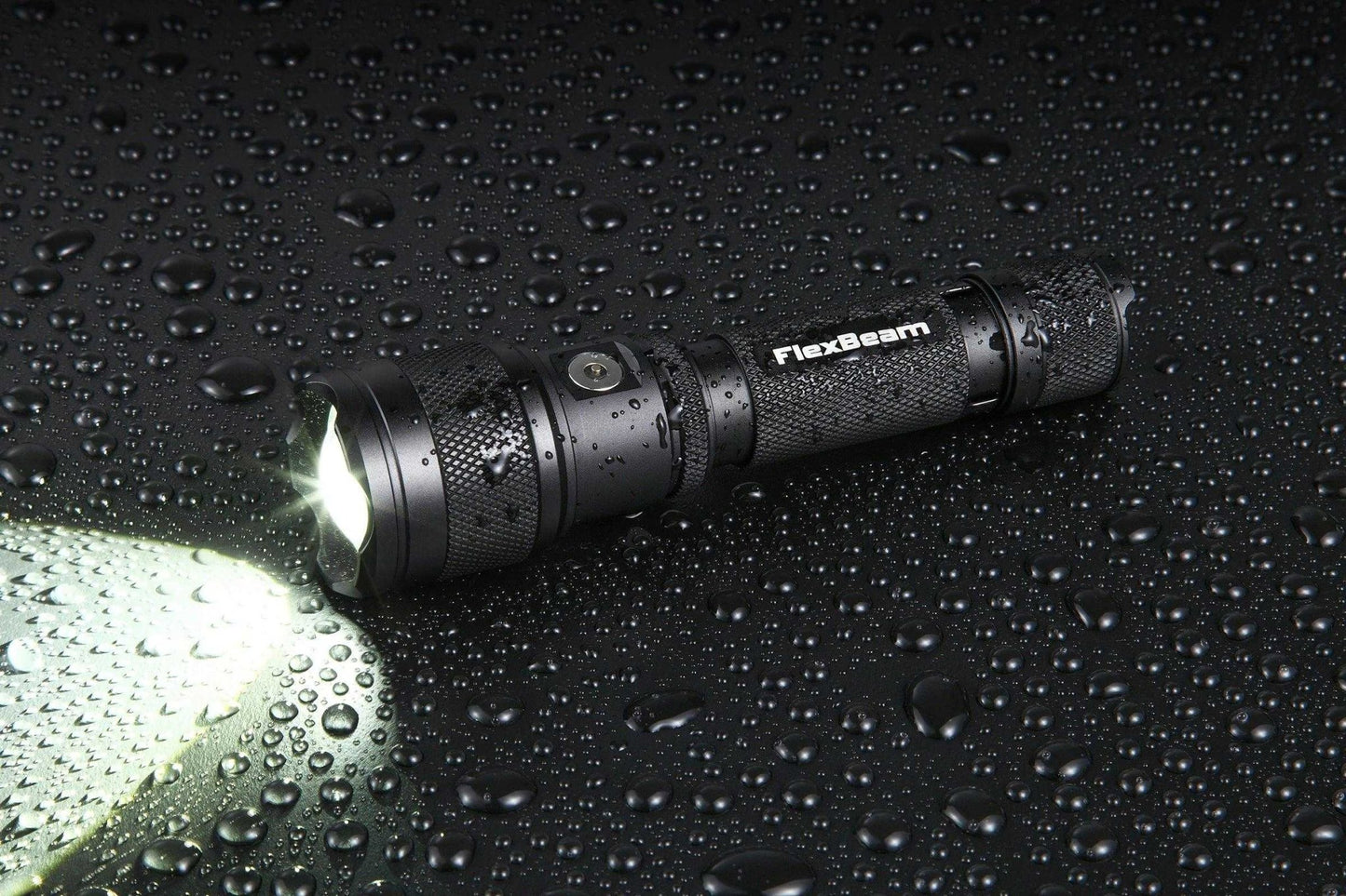 Powertac FlexBeam - 1200 Lumen Adjustable Beam Rechargeable Flashlight - Angler's Pro Tackle & Outdoors