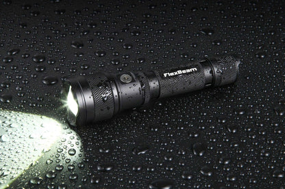 Powertac FlexBeam - 1200 Lumen Adjustable Beam Rechargeable Flashlight - Angler's Pro Tackle & Outdoors