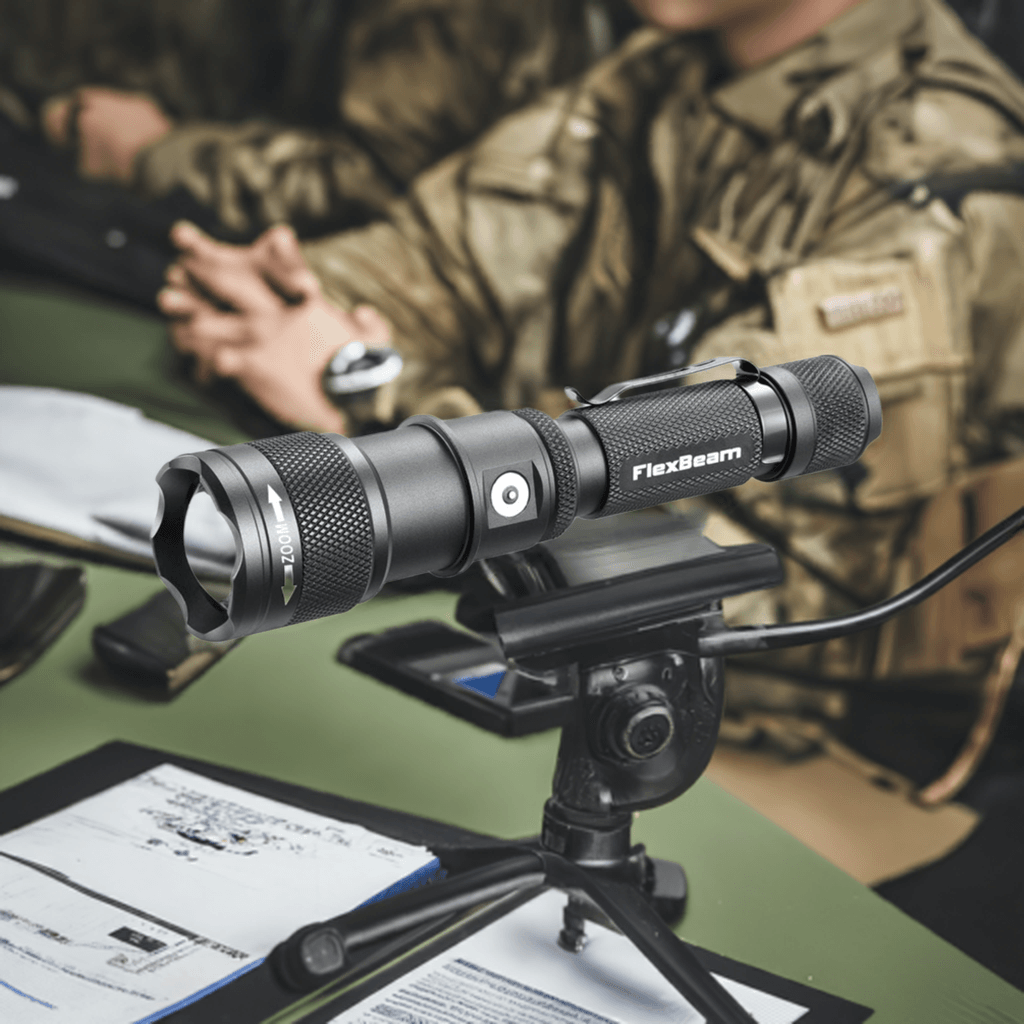 Powertac FlexBeam - 1200 Lumen Adjustable Beam Rechargeable Flashlight - Angler's Pro Tackle & Outdoors