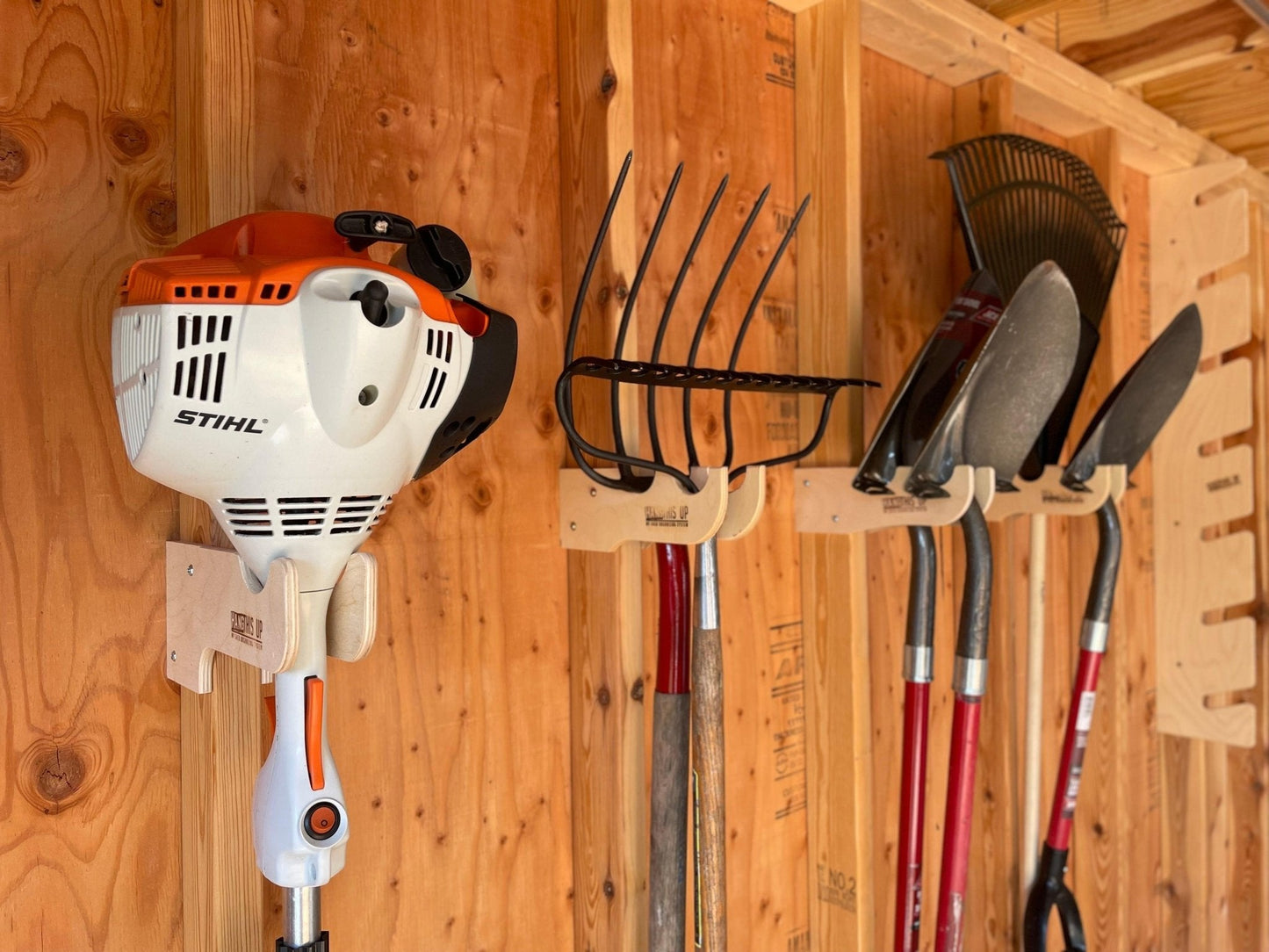 HangThis Up - Practical Shed Kit   Large quantity Garden Tool Racks and Misc Storage Hooks