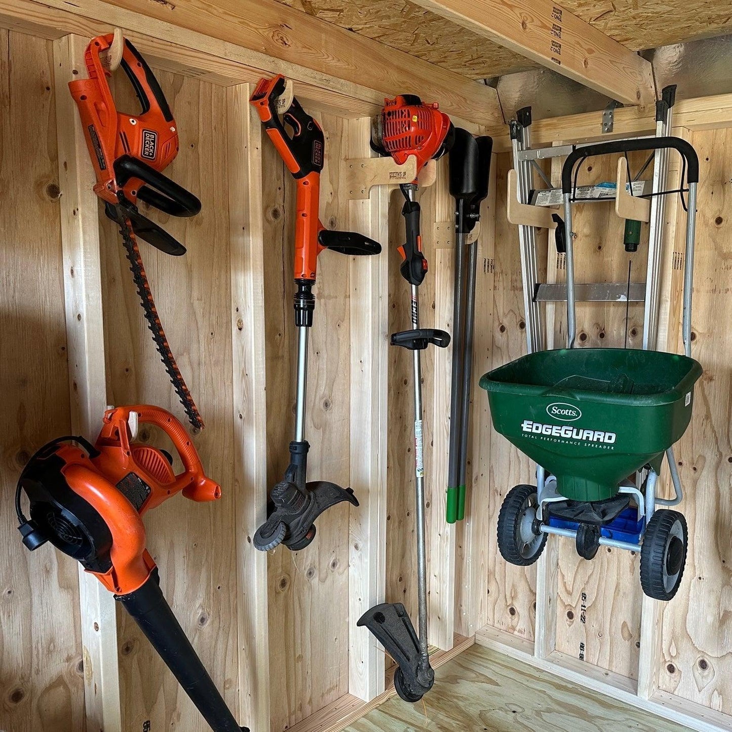 HangThis Up - Practical Shed Kit   Large quantity Garden Tool Racks and Misc Storage Hooks