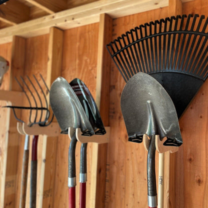 HangThis Up - Practical Shed Kit   Large quantity Garden Tool Racks and Misc Storage Hooks