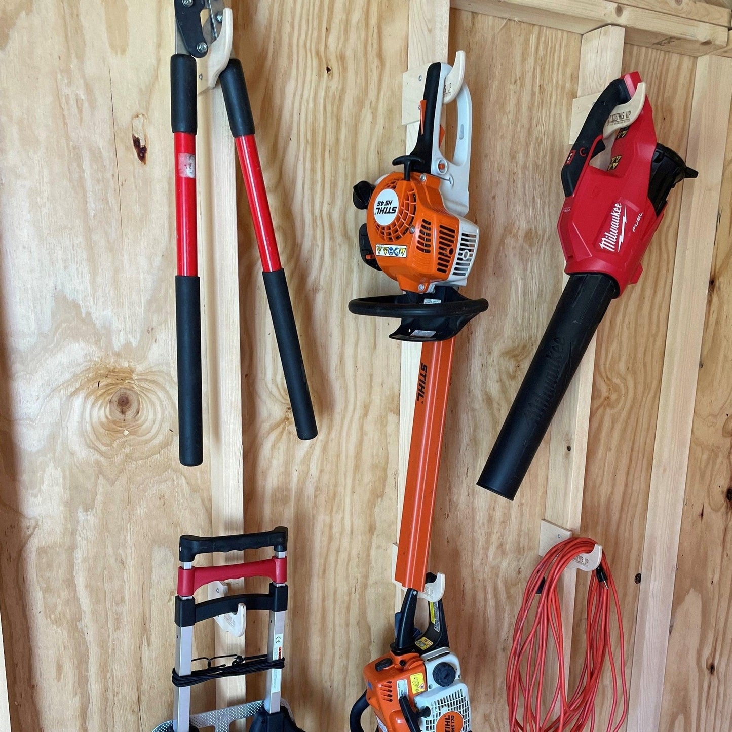 HangThis Up - Practical Shed Kit   Large quantity Garden Tool Racks and Misc Storage Hooks