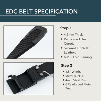 2ND AMEN Protector 1.0 EDC Belt 1.5" Width For Everyday Carry