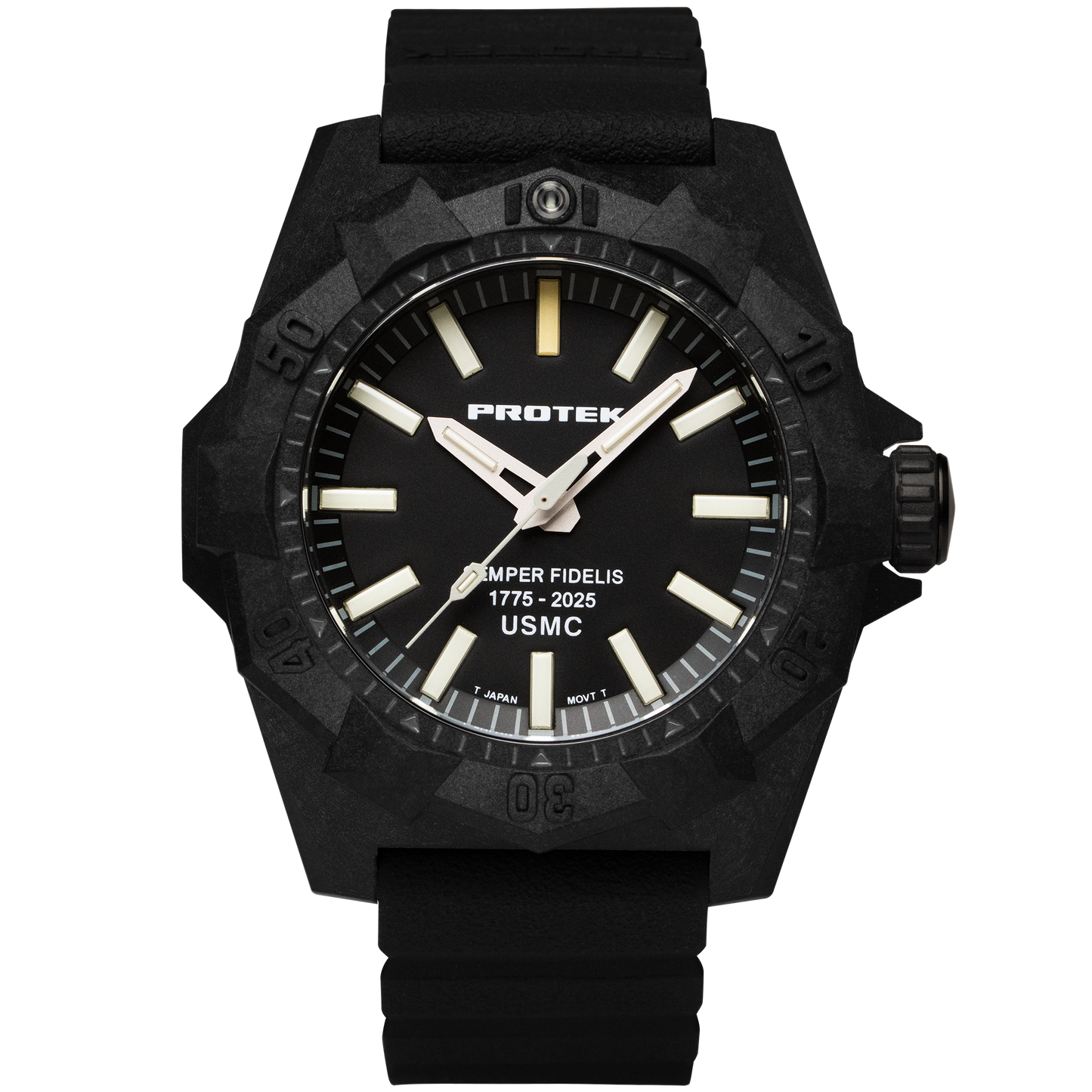 ProTek Watches Model PT4101SF USMC Carbon Dive