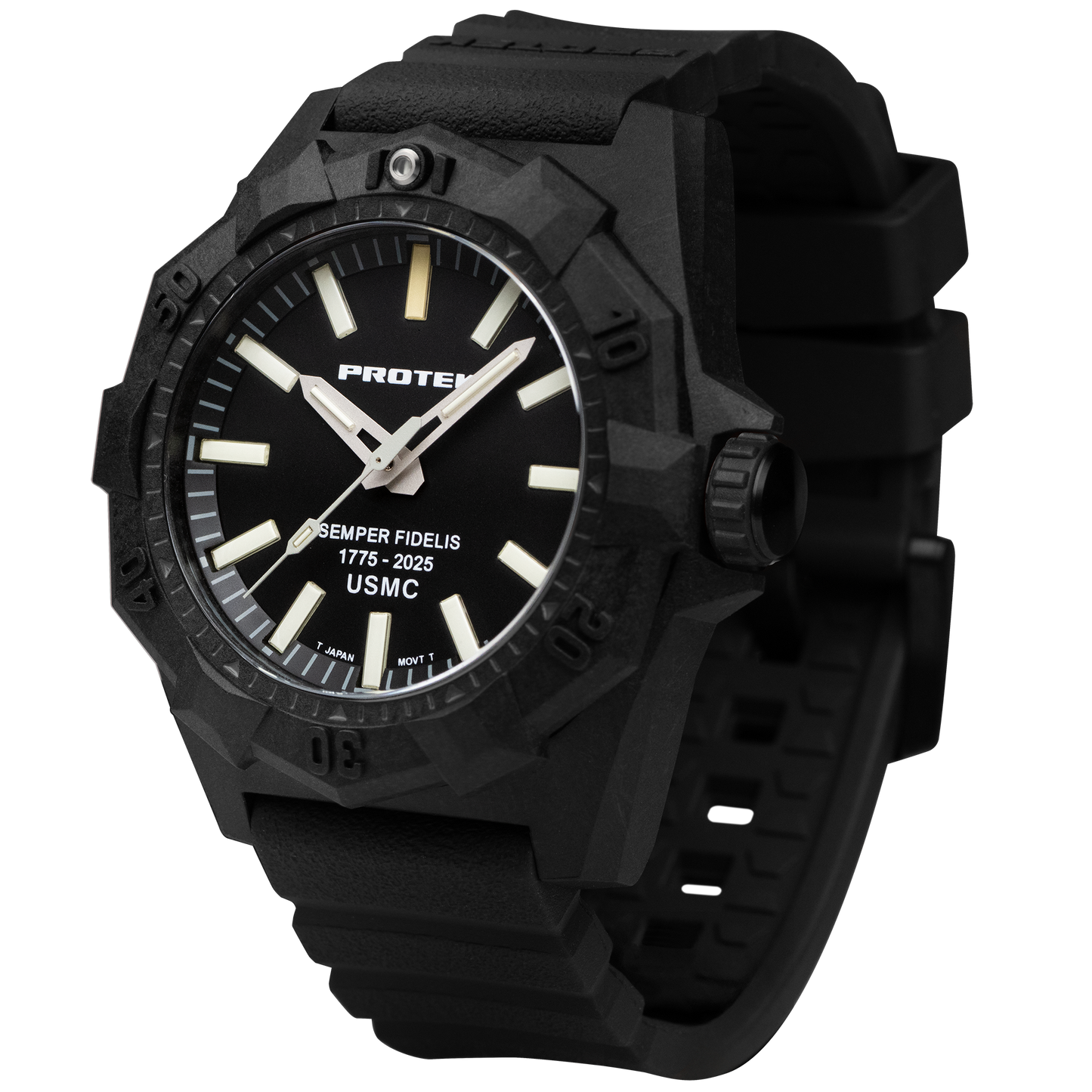 ProTek Watches Model PT4101SF USMC Carbon Dive