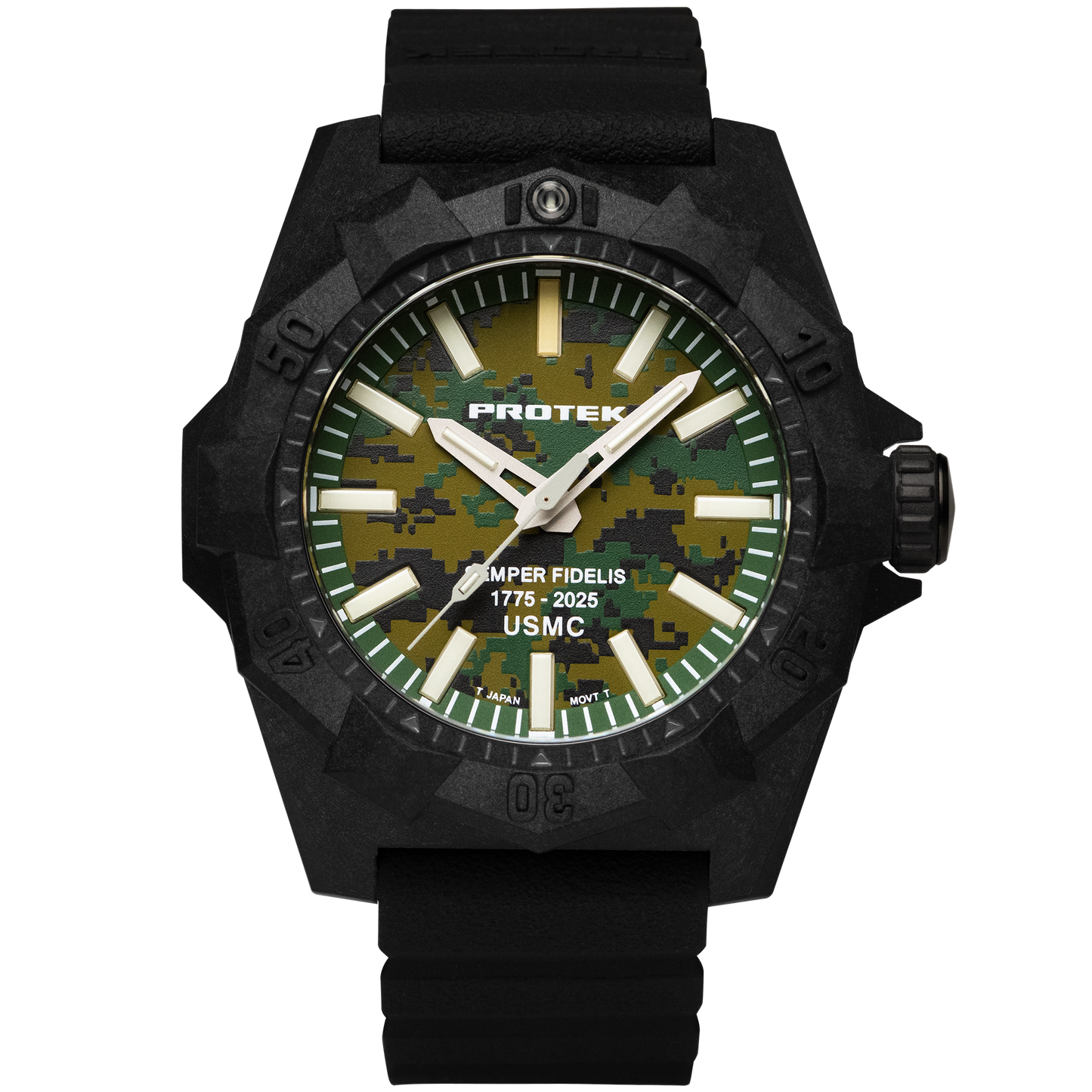 ProTek Watches Model PT4105SFC USMC Carbon Dive