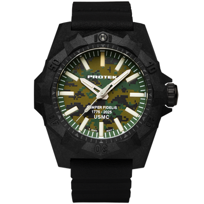 ProTek Watches Model PT4105SFC USMC Carbon Dive