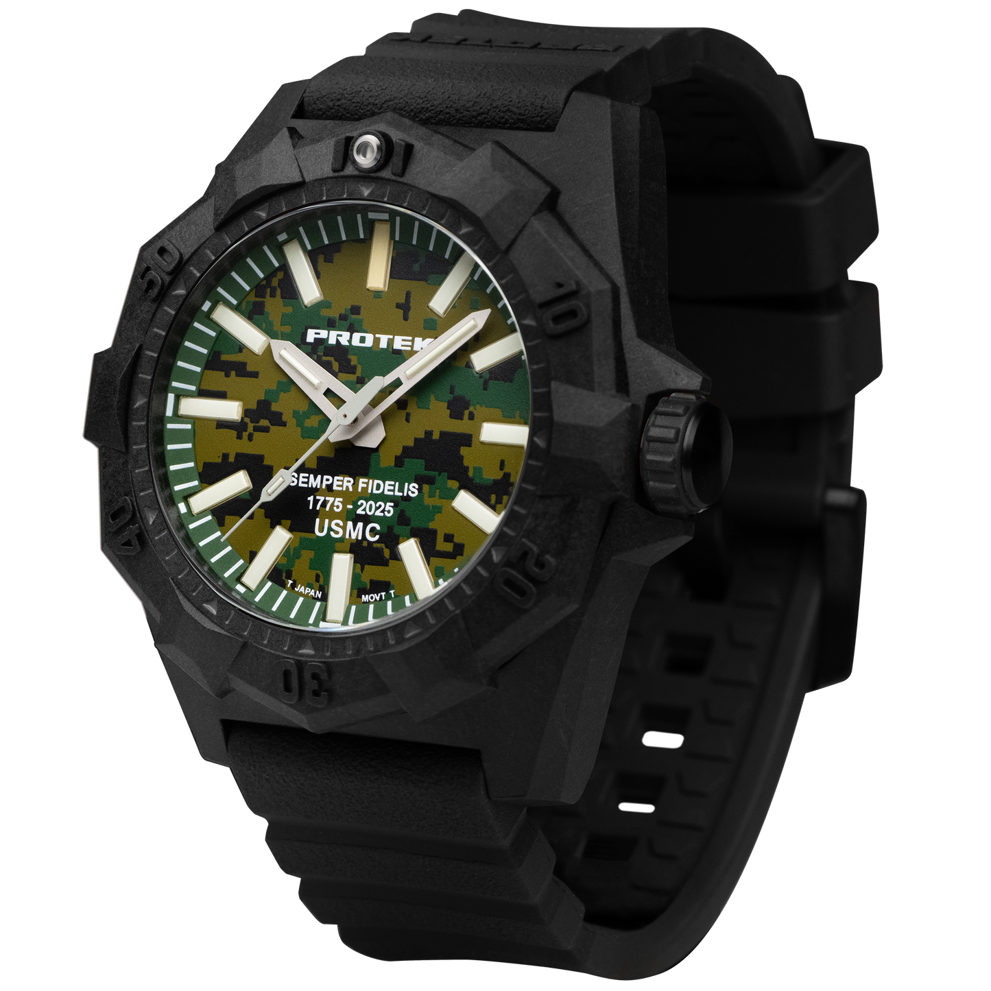 ProTek Watches Model PT4105SFC USMC Carbon Dive