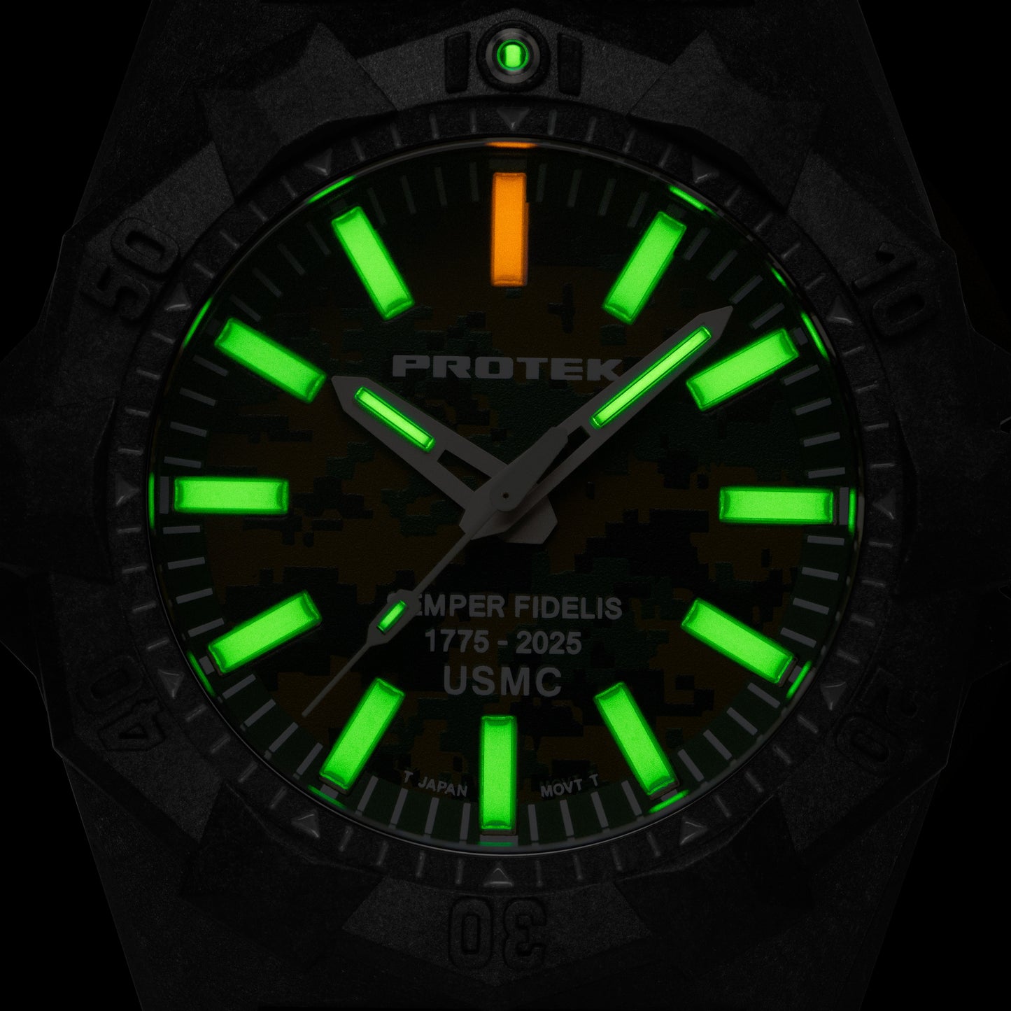 ProTek Watches Model PT4109SFC USMC Carbon Dive