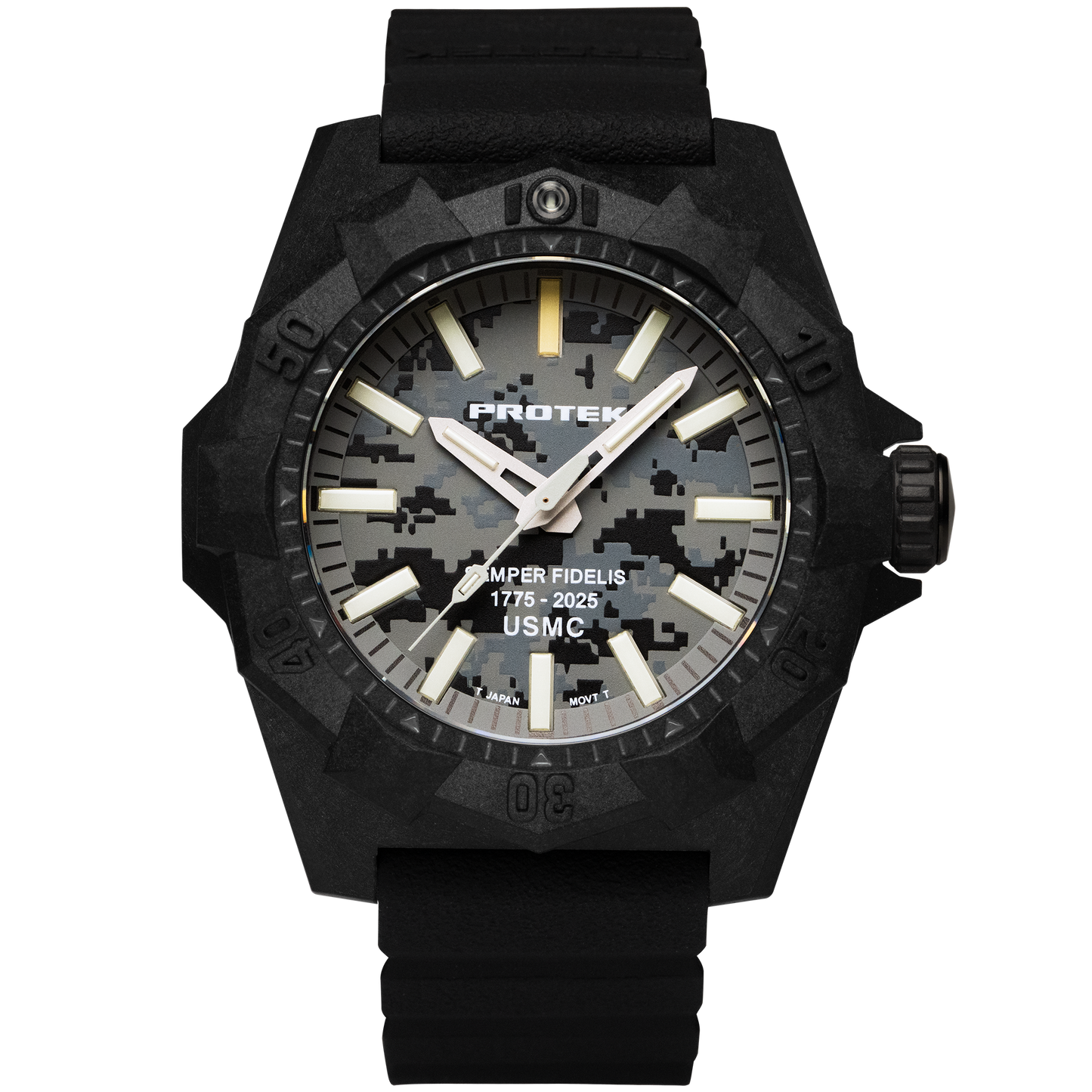 ProTek Watches Model PT4109SFC USMC Carbon Dive