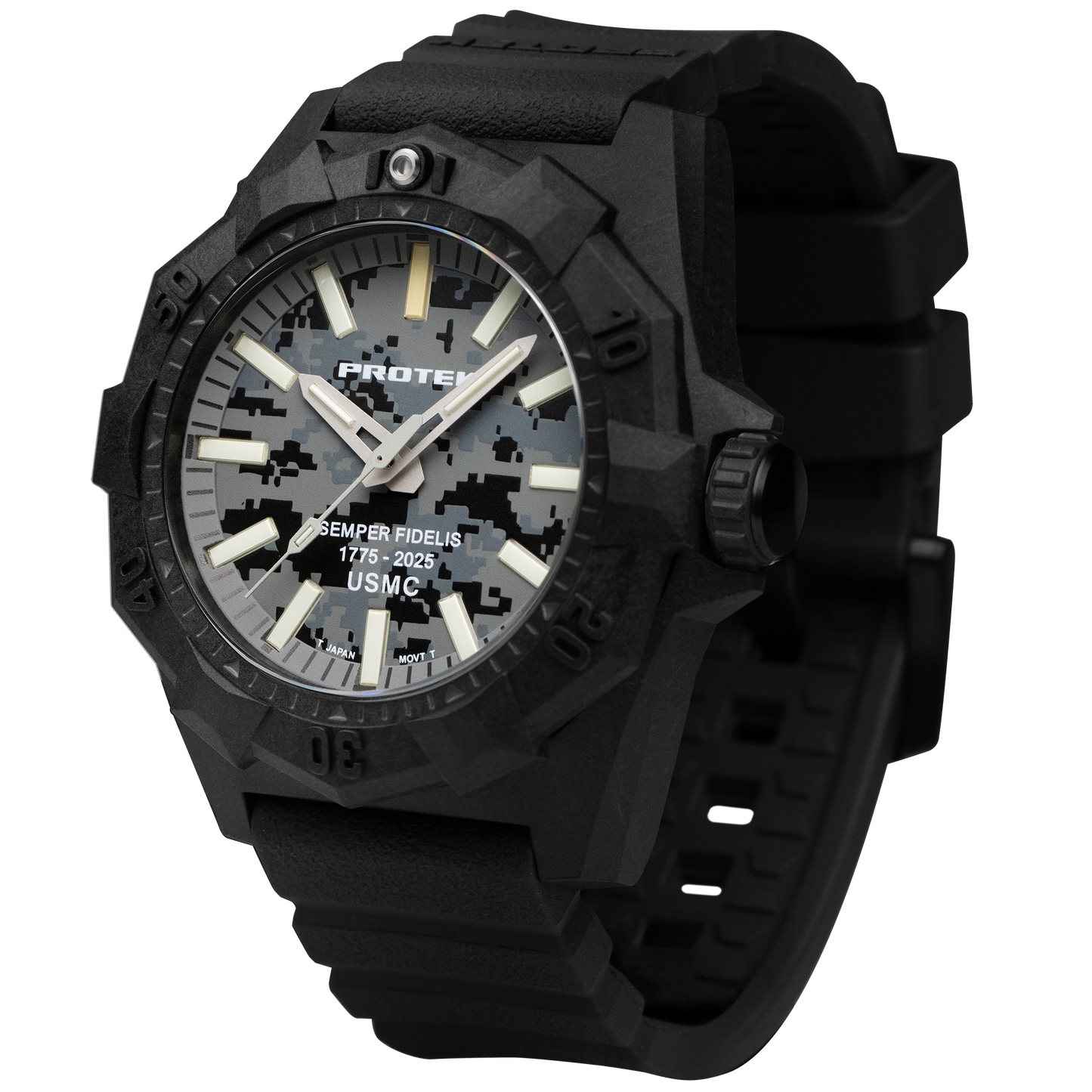 ProTek Watches Model PT4109SFC USMC Carbon Dive