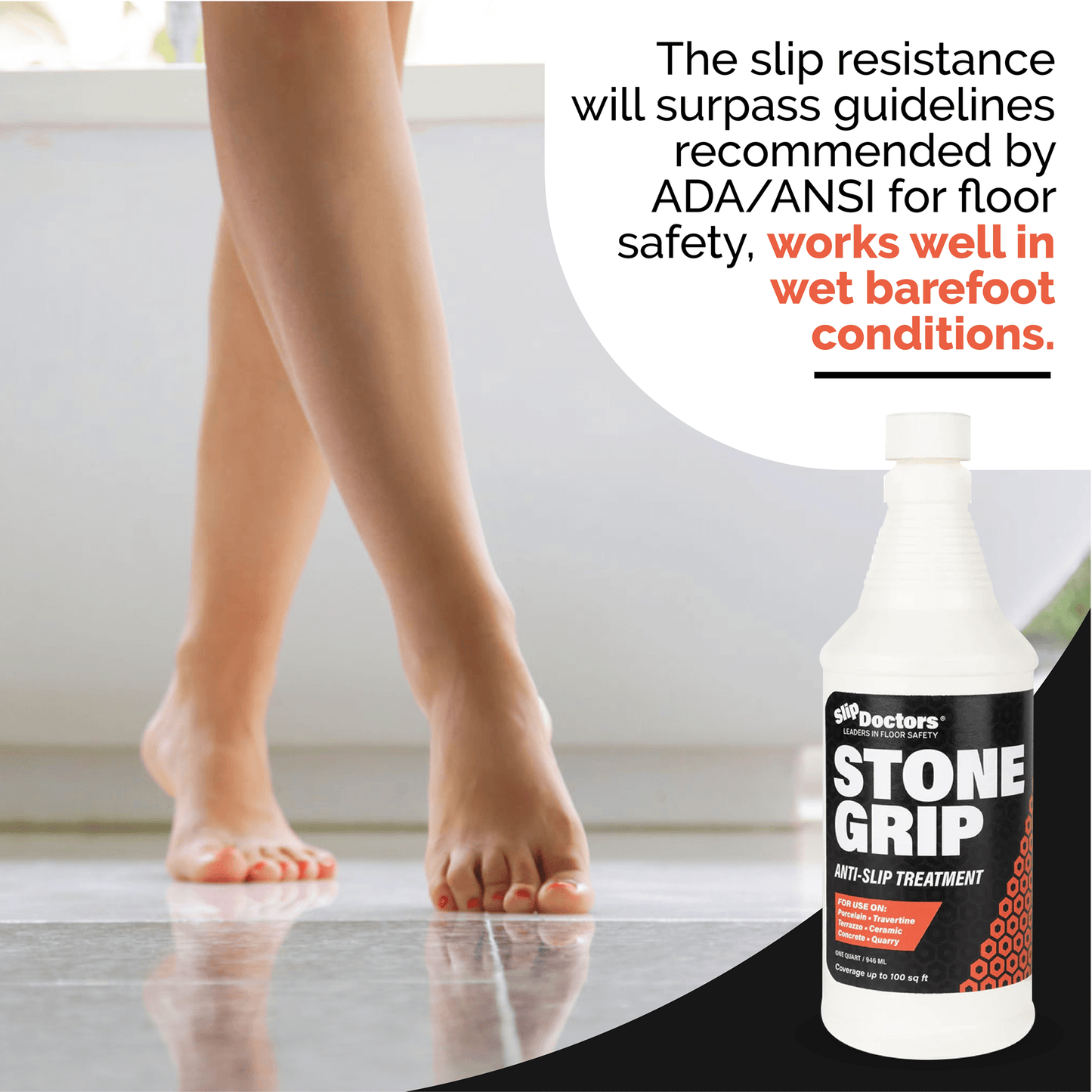 SlipDoctors Stone Grip - Non-Slip Tile Treatment