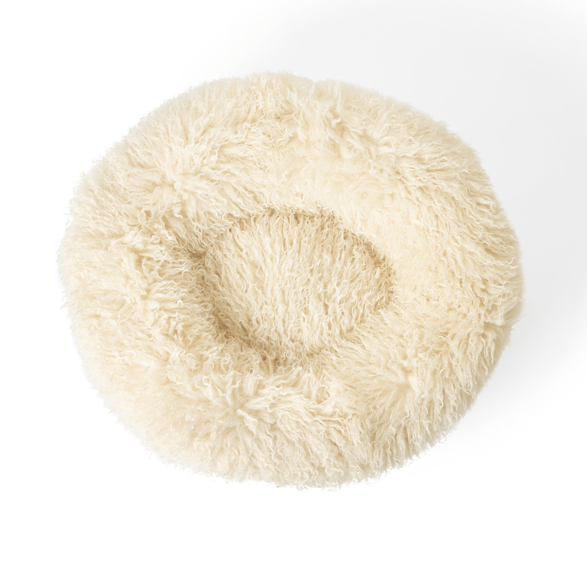 PupPouf™ Luxe Faux Fur Donut Dog Bed - Plush Sheep Ivory - Angler's Pro Tackle & Outdoors