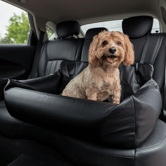 PupProtector™ Faux Leather Memory Foam Dog Car Bed - Black - Angler's Pro Tackle & Outdoors