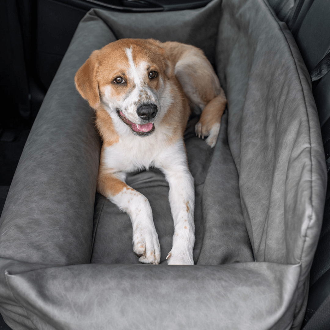 PupProtector™ Faux Leather Memory Foam Dog Car Bed - Slate Gray - Angler's Pro Tackle & Outdoors