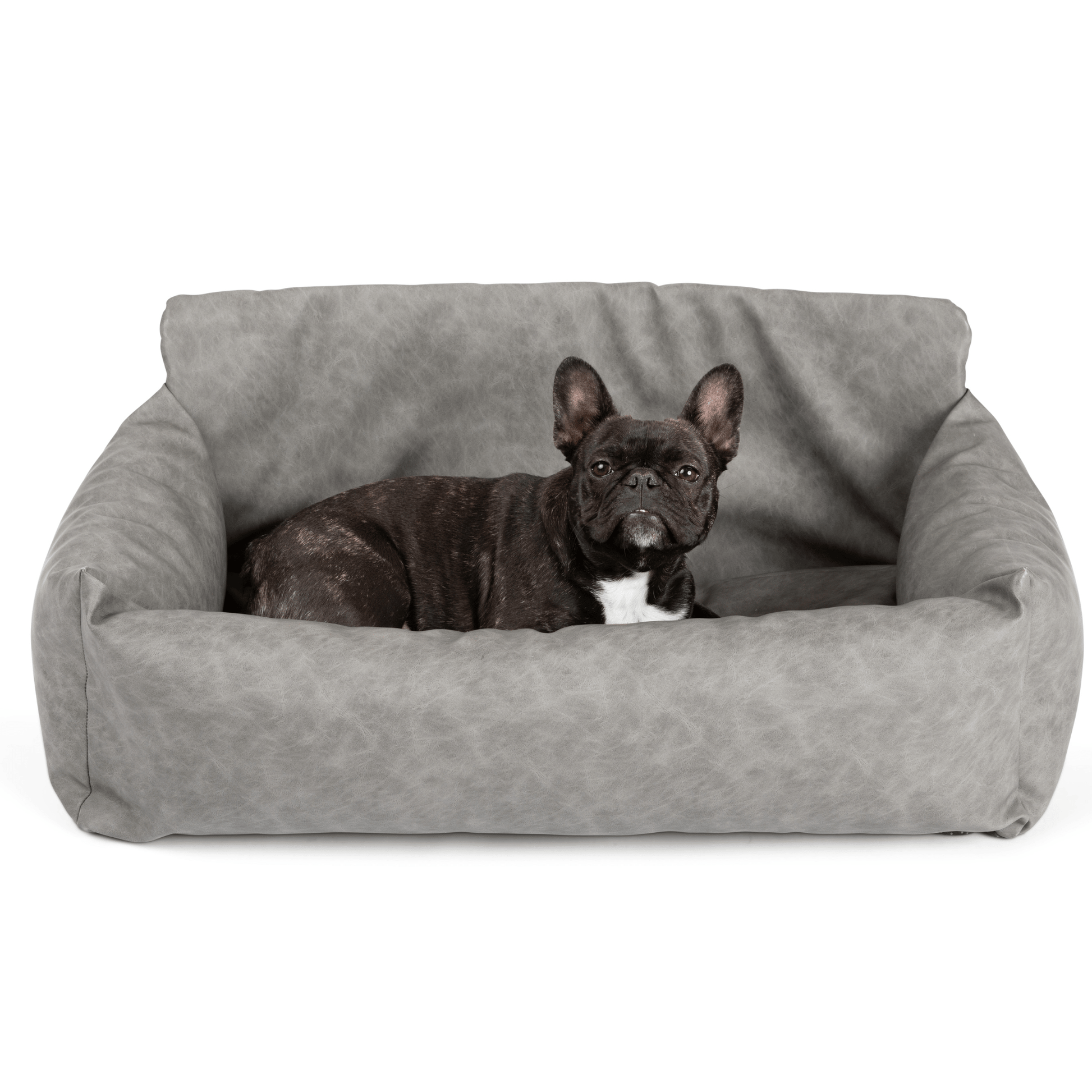 PupProtector™ Faux Leather Memory Foam Dog Car Bed - Slate Gray - Angler's Pro Tackle & Outdoors