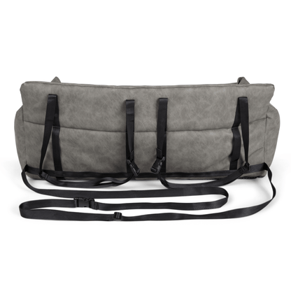 PupProtector™ Faux Leather Memory Foam Dog Car Bed - Slate Gray - Angler's Pro Tackle & Outdoors