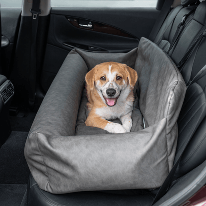 PupProtector™ Faux Leather Memory Foam Dog Car Bed - Slate Gray - Angler's Pro Tackle & Outdoors