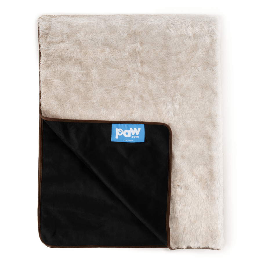 PupProtector™ Short Fur Waterproof Throw Blanket - White with Brown Accents - Angler's Pro Tackle & Outdoors