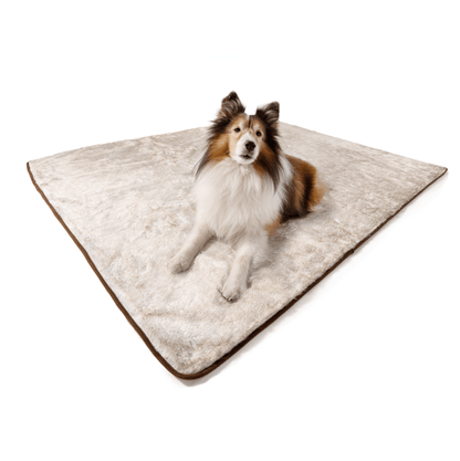 PupProtector™ Short Fur Waterproof Throw Blanket - White with Brown Accents - Angler's Pro Tackle & Outdoors