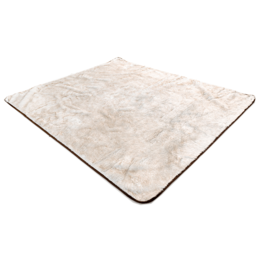 PupProtector™ Short Fur Waterproof Throw Blanket - White with Brown Accents - Angler's Pro Tackle & Outdoors