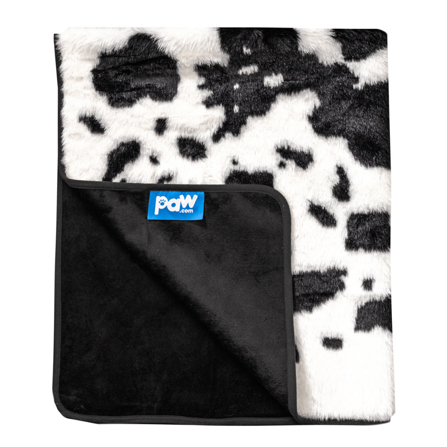 PupProtector™ Waterproof Throw Blanket - Black Faux Cowhide - Angler's Pro Tackle & Outdoors