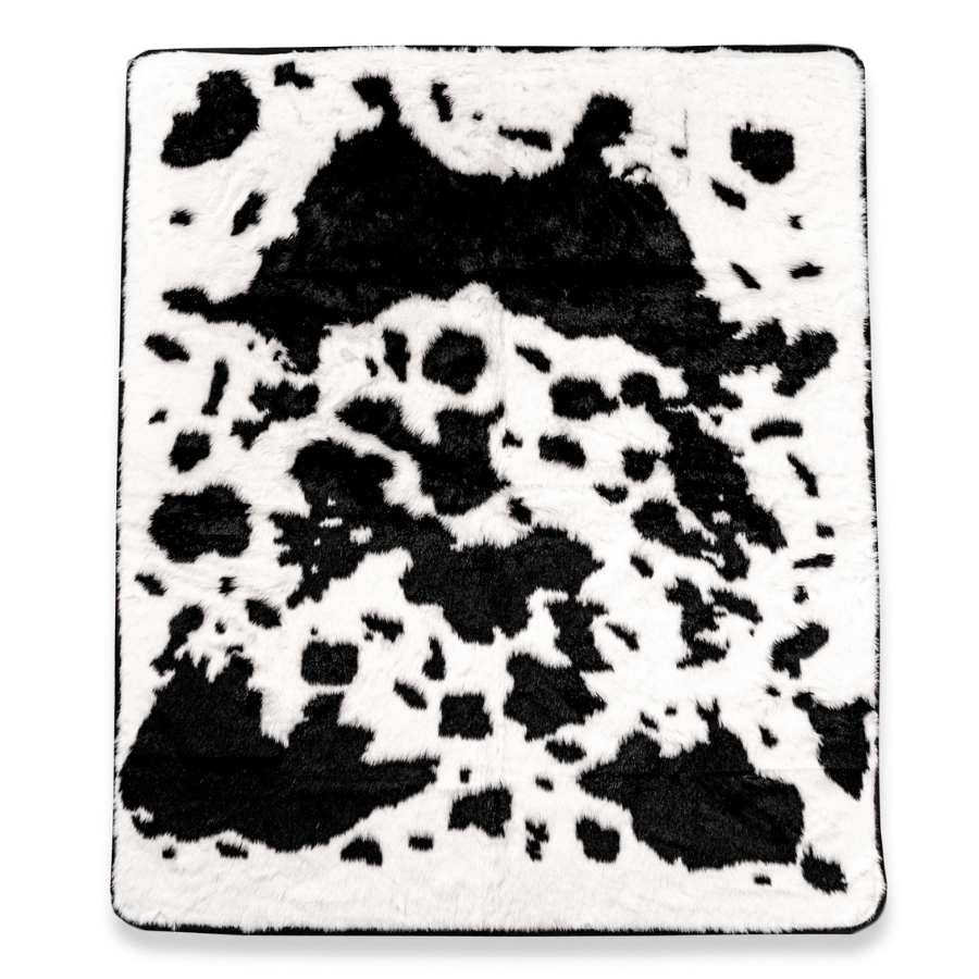 PupProtector™ Waterproof Throw Blanket - Black Faux Cowhide - Angler's Pro Tackle & Outdoors