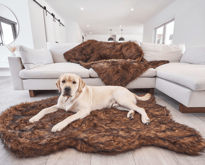 PupRug by Paw.com™ Faux Fur Orthopedic Dog Bed - Curve Brown - Angler's Pro Tackle & Outdoors