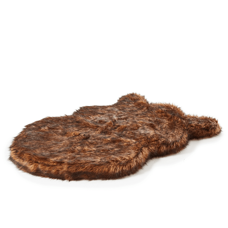 PupRug by Paw.com™ Faux Fur Orthopedic Dog Bed - Curve Brown - Angler's Pro Tackle & Outdoors