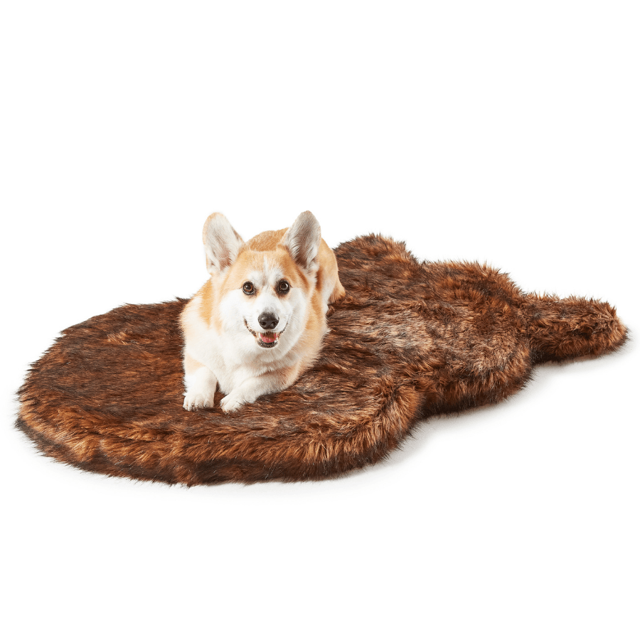 PupRug by Paw.com™ Faux Fur Orthopedic Dog Bed - Curve Brown - Angler's Pro Tackle & Outdoors