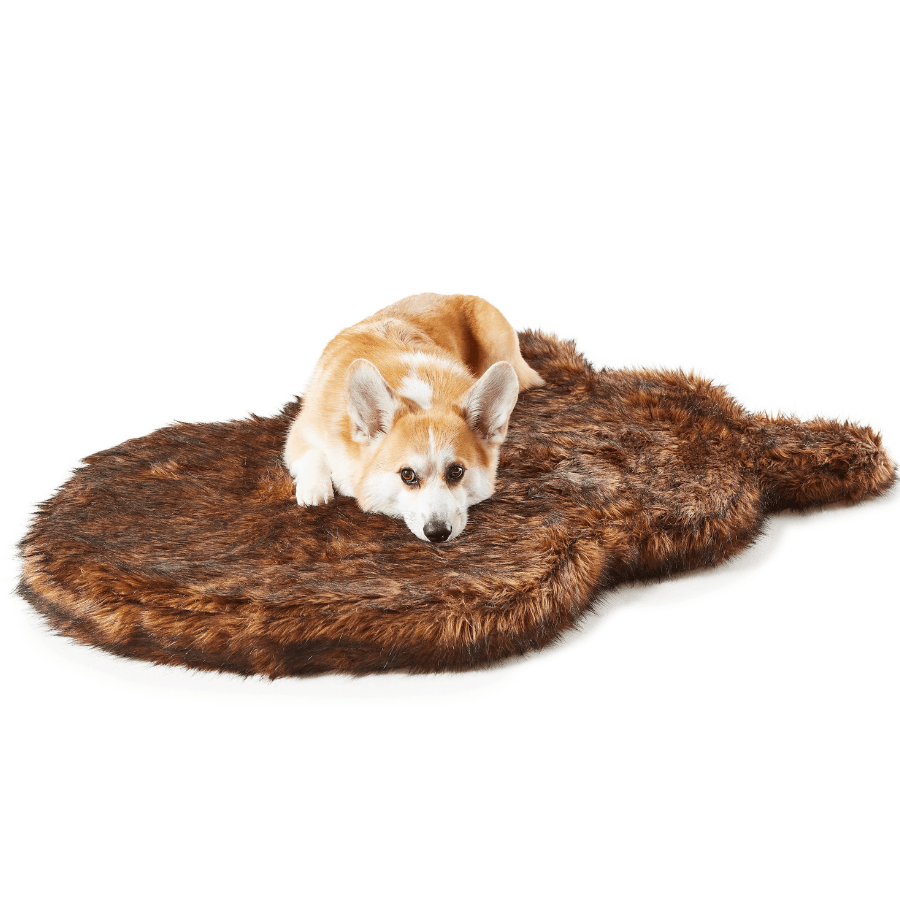 PupRug by Paw.com™ Faux Fur Orthopedic Dog Bed - Curve Brown - Angler's Pro Tackle & Outdoors