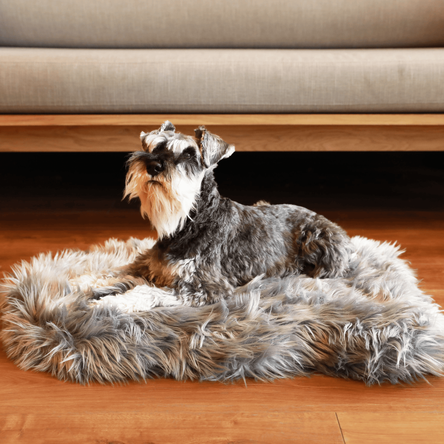 PupRug by Paw.com™ Faux Fur Orthopedic Dog Bed - Curve Charcoal Grey - Angler's Pro Tackle & Outdoors