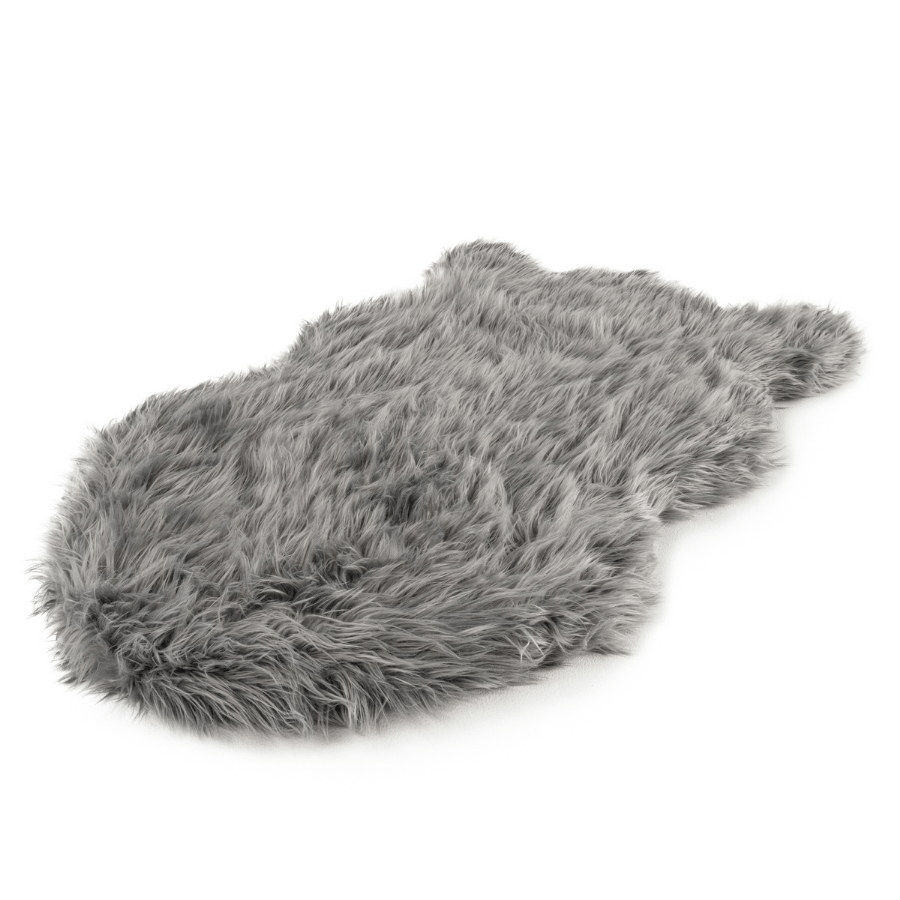 PupRug by Paw.com™ Faux Fur Orthopedic Dog Bed - Curve Charcoal Grey - Angler's Pro Tackle & Outdoors