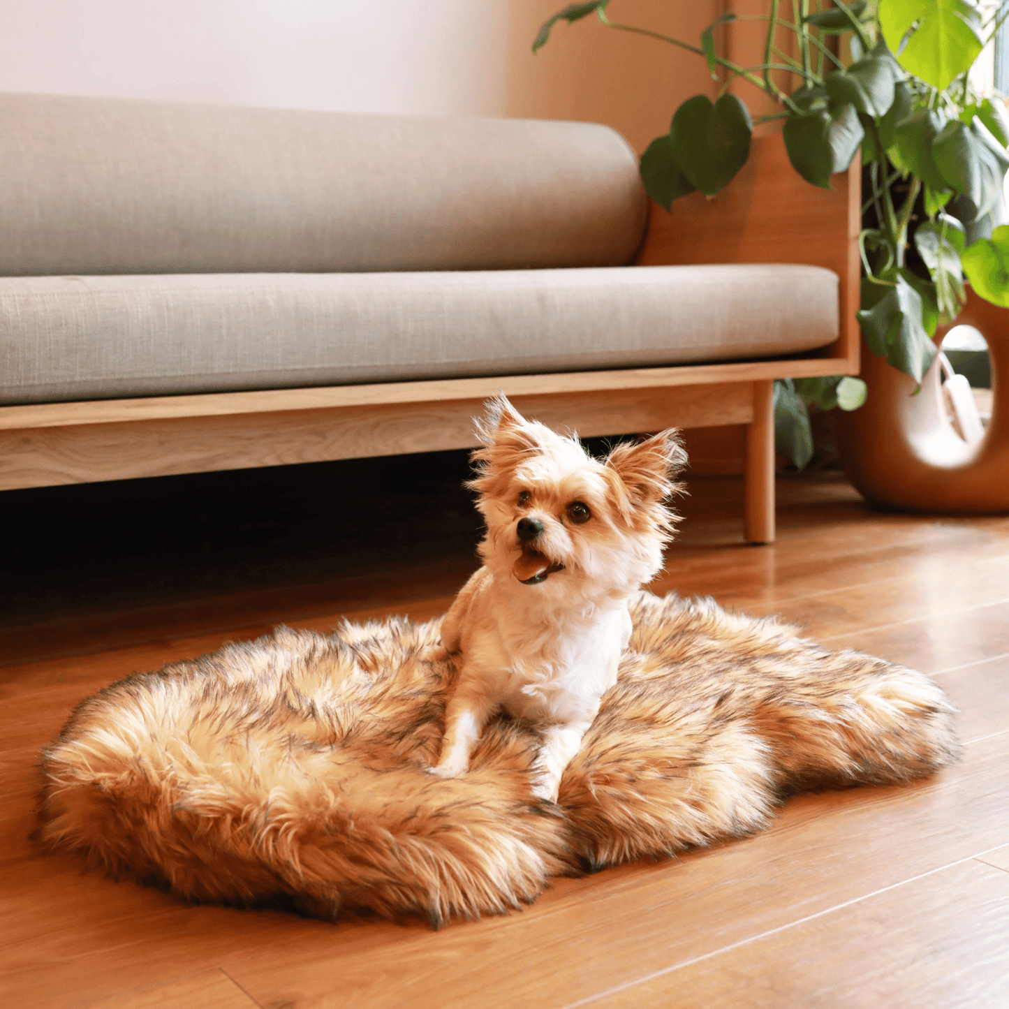 PupRug by Paw.com™ Faux Fur Orthopedic Dog Bed - Curve Sable Tan - Angler's Pro Tackle & Outdoors