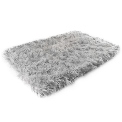 PupRug by Paw.com™ Faux Fur Orthopedic Dog Bed - Rectangle Grey - Angler's Pro Tackle & Outdoors