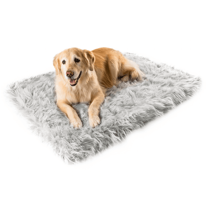 PupRug by Paw.com™ Faux Fur Orthopedic Dog Bed - Rectangle Grey - Angler's Pro Tackle & Outdoors