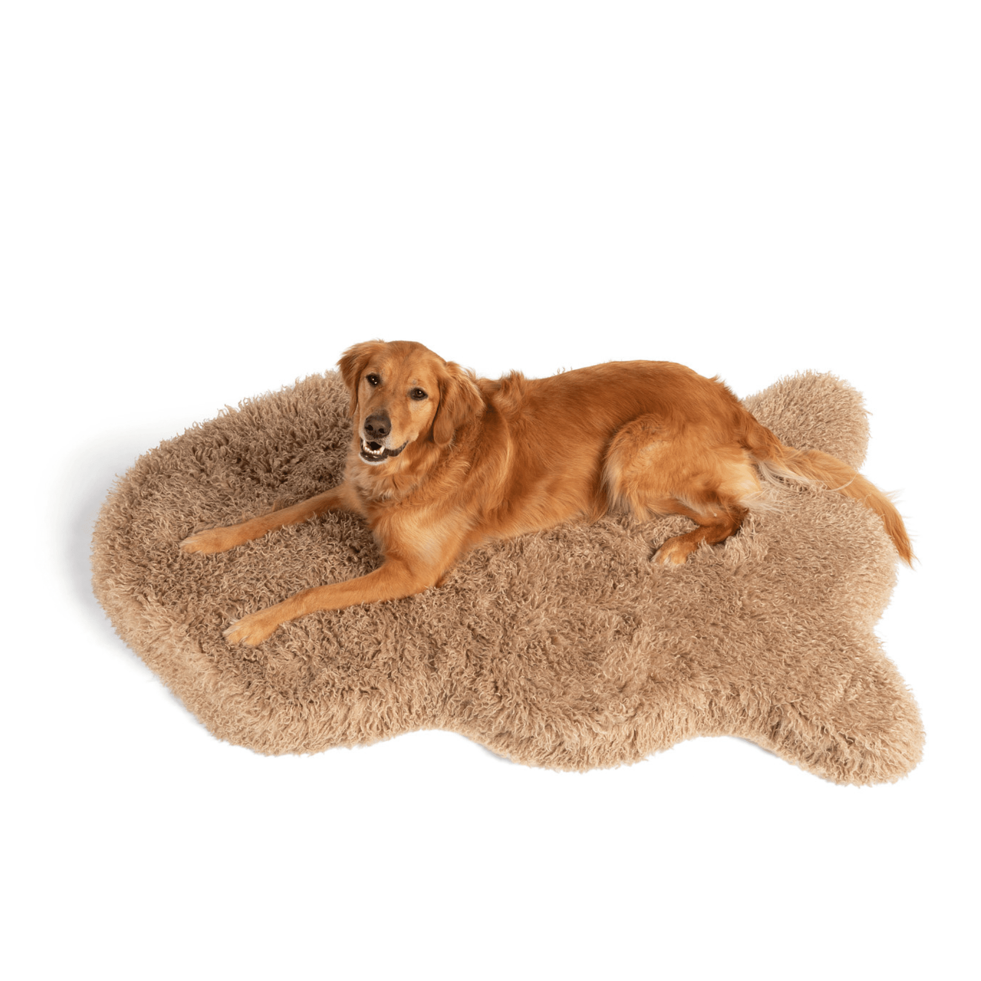 PupRug™ Luxe Faux Fur Orthopedic Dog Bed - Plush Sheep Tan - Angler's Pro Tackle & Outdoors