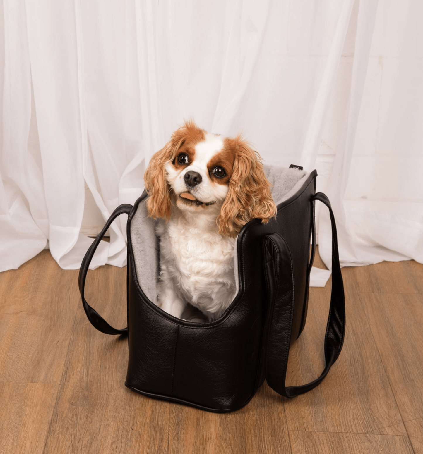 PupTote™ 3 - in - 1 Faux Leather Dog Carrier Bag - Black - Angler's Pro Tackle & Outdoors