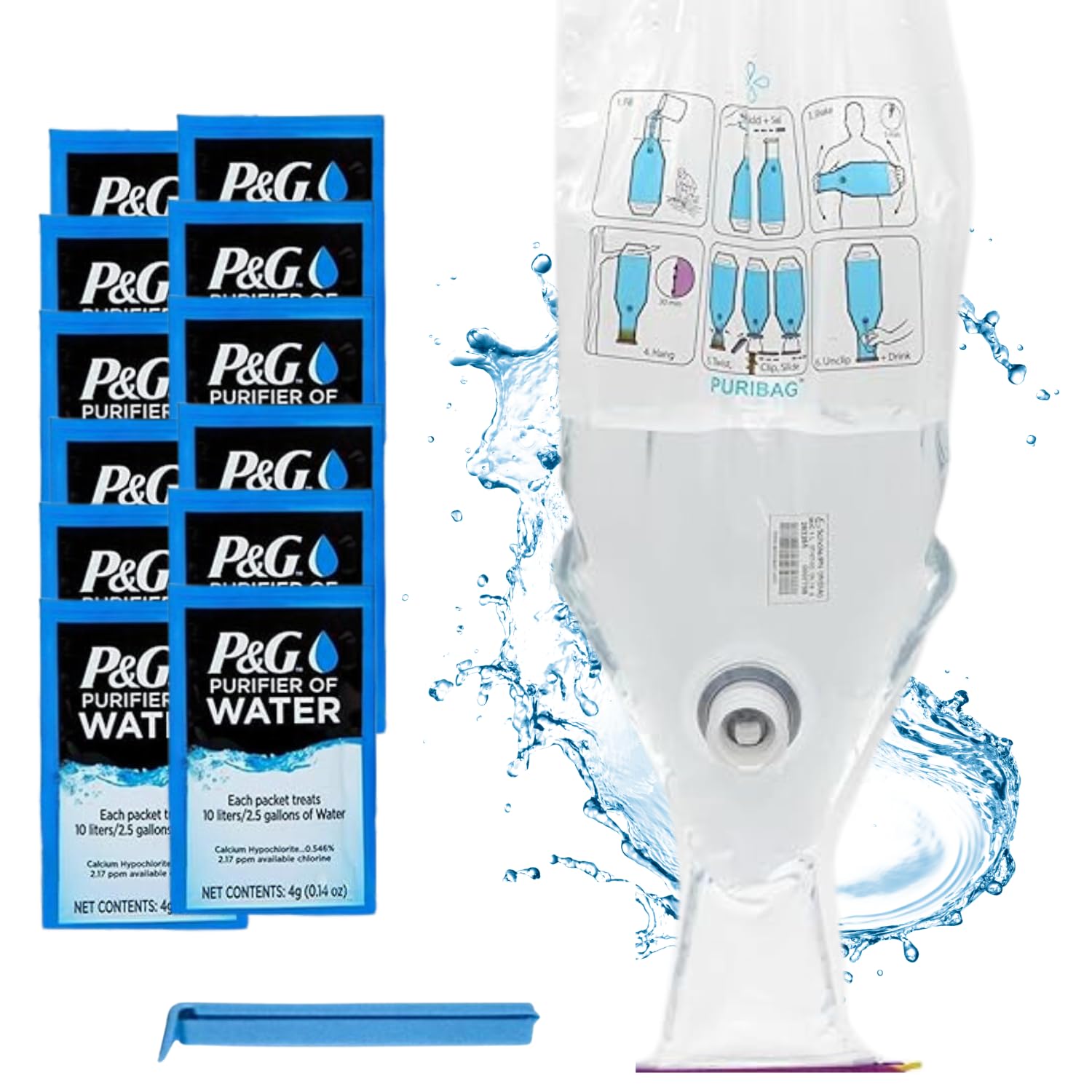 Puribag with P&G Water Filter Packets - Angler's Pro Tackle & Outdoors