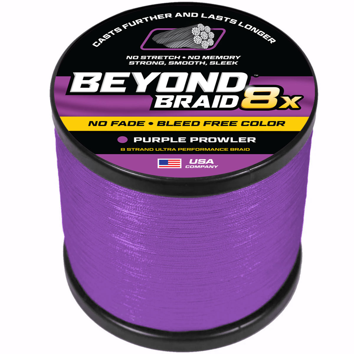 Beyond Braid Purple Prowler 8X - No Fade - Ultra Performance 8 Strand