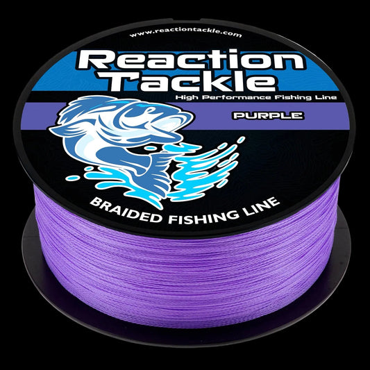Reaction Tackle Braided Fishing Line - Purple - NEW